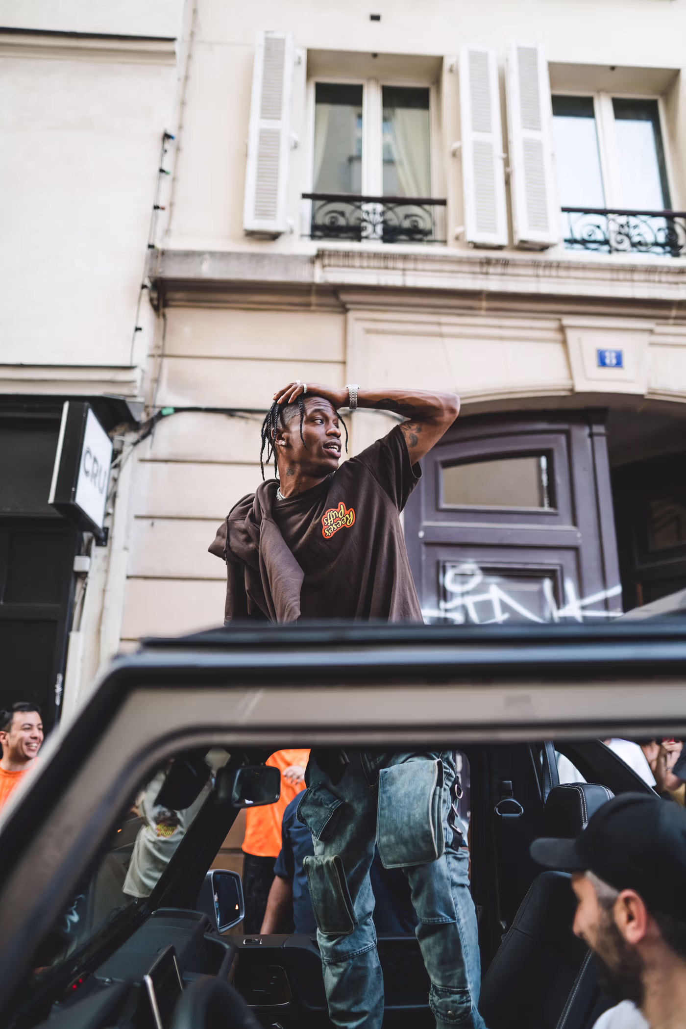 Behind the pop-up